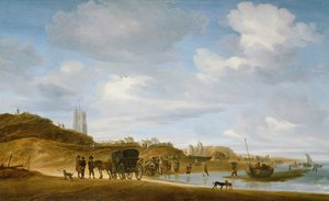 エグモンドアンジーのビーチ 作： Salomon van Ruisdael or Ruysdael
